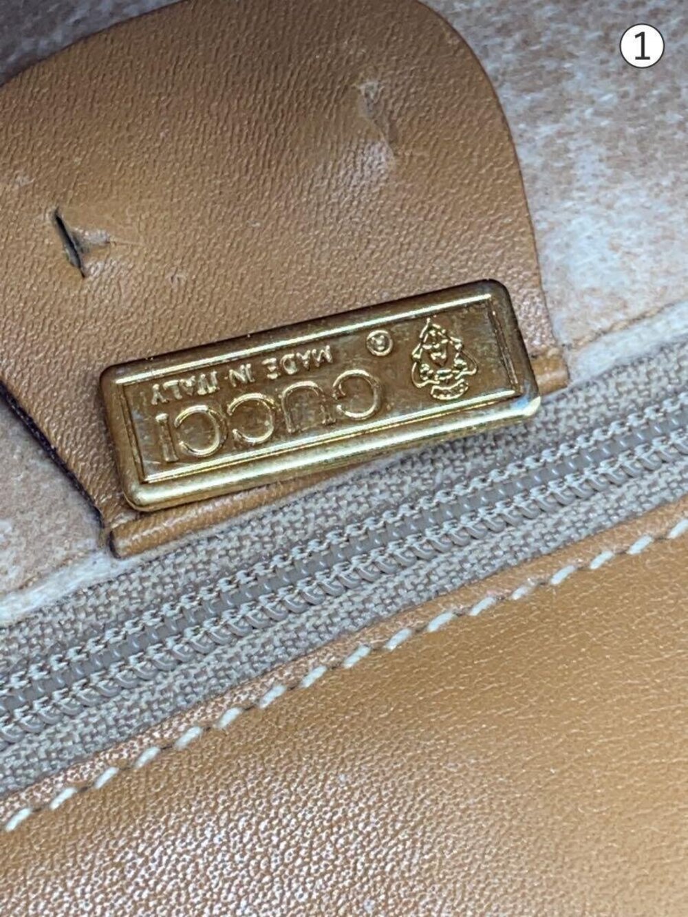 Gucci Sherry Shoulder Bag Beige Tan All over - Picture 7 of 7